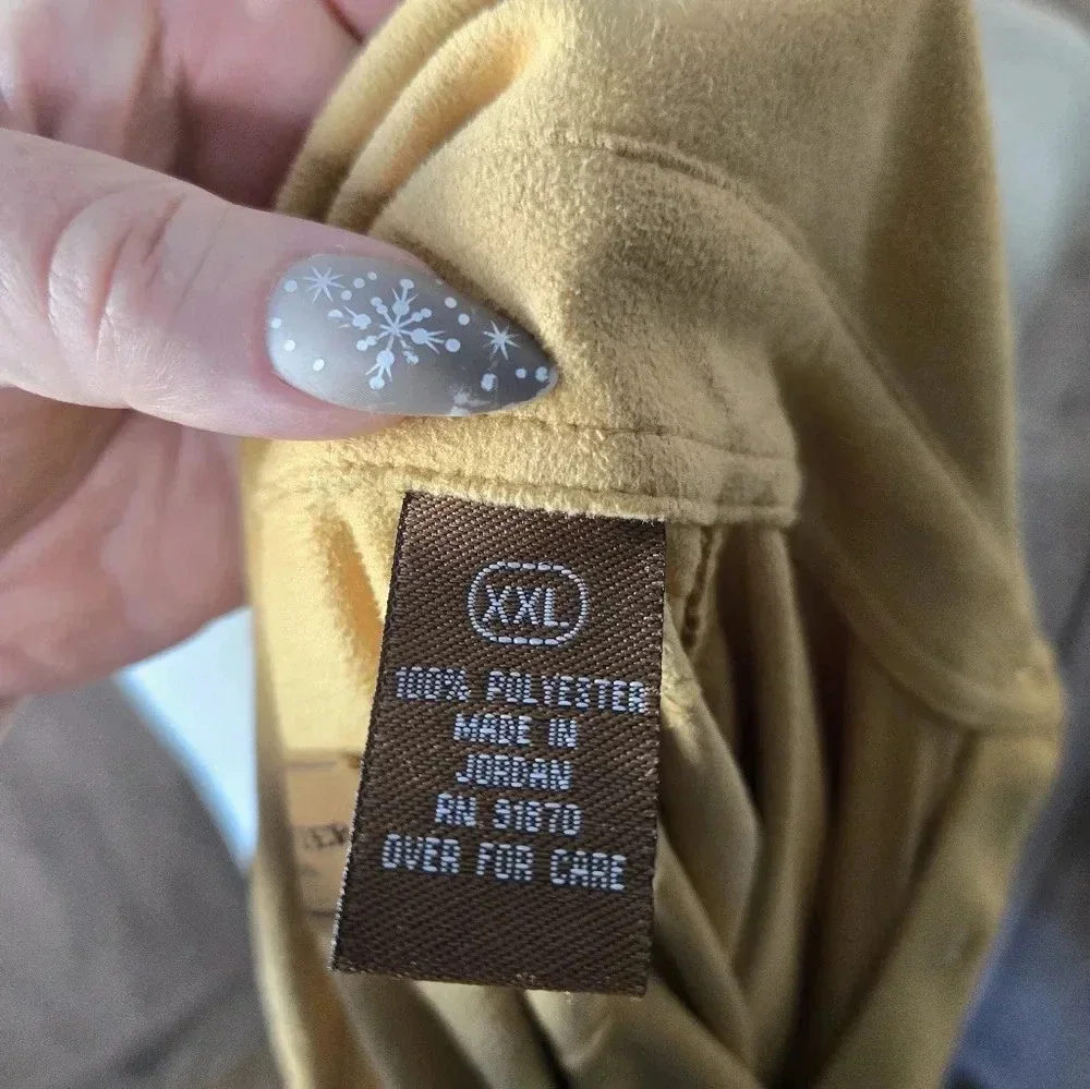Mens suede tan beige pullover